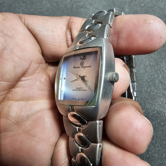 Charles Raymond Ladies Fashion Quartz Watch Silver Tone Working Y2k Style Watch - Picture 4 of 10